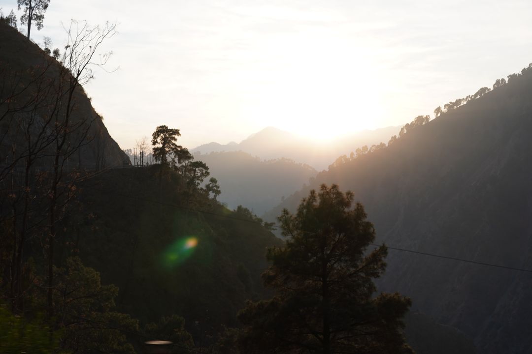 sun cresting a ridge