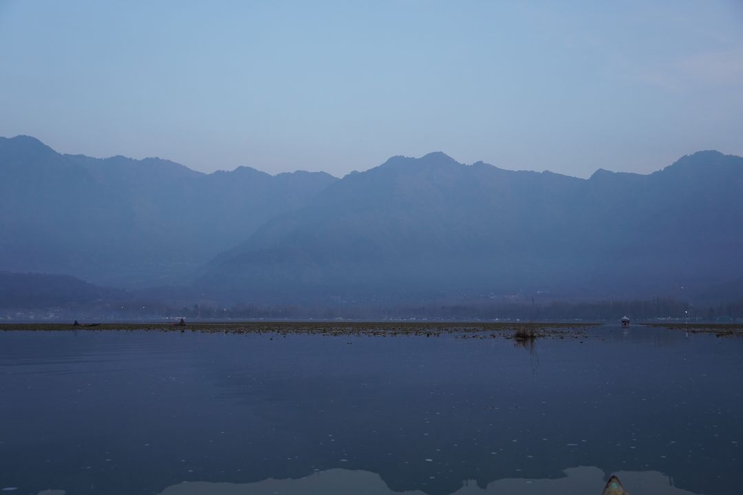 the lake, wide and quiet