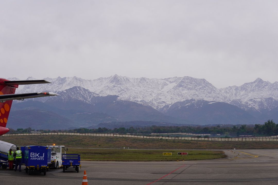 a runway with a view